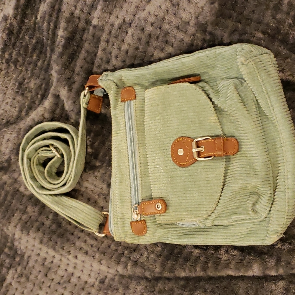 Cute corduroy teen teal purse